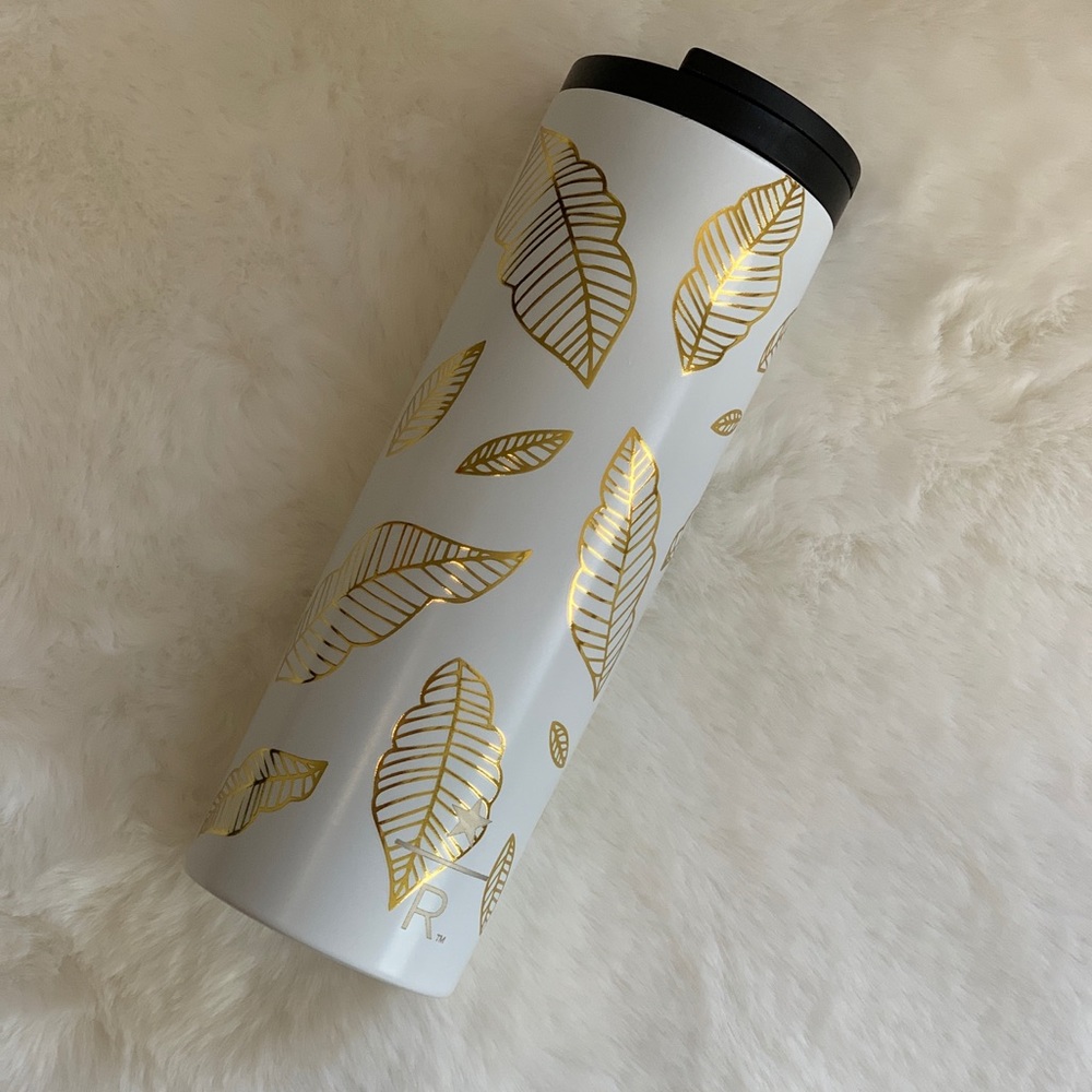 Starbucks Reserve Tumbler Gold Leave